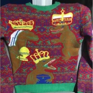 American Stitch Three Kings Dinosaur Holiday Sweater